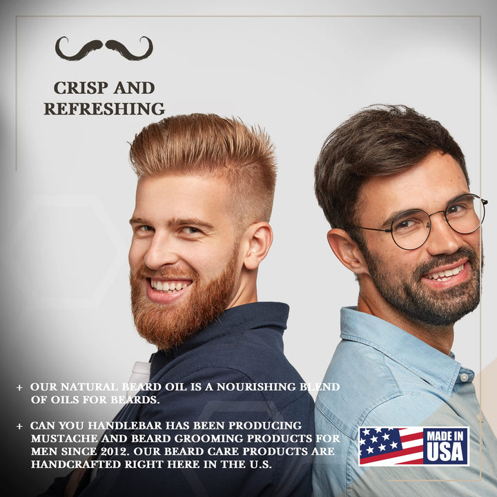 Beard Oil for Men, Natural Beard Care Conditioner Moisturizer Softener Grooming Product, Citrus Bergamot and Lavender Scent, 1oz Dropper Bottle