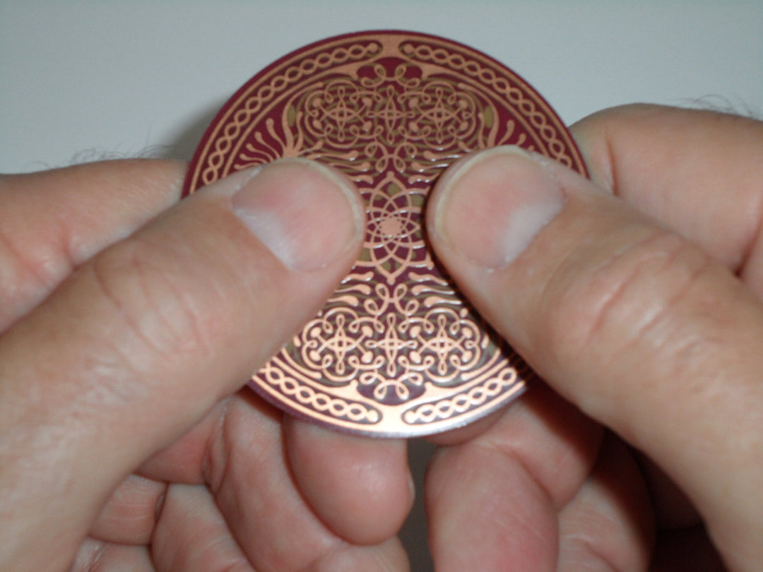 Expand Magnetize Your Life Force &amp; Aura, Connect w/Divine Blueprint, Blue Moods &amp; Sadness Support Geometric Copper Healing Antenna Soul Activator 2.25