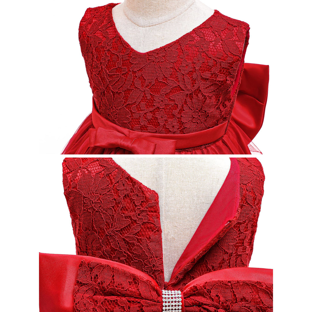 LZH Baby Girls Flower Princess Bowknot Wedding Pageant 