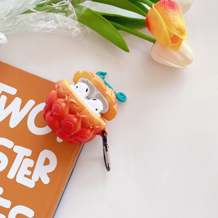 Aikeduo for Airpods Pro Case Retro Cute 3D Cartoon Funny Funny Devil Fruit Pattern Keychain Soft Silicone Shockproof Kids Girls Boys for 2022 Airpods Pro 2 Case (Devil Fruit, Airpods Pro/Pro 2)