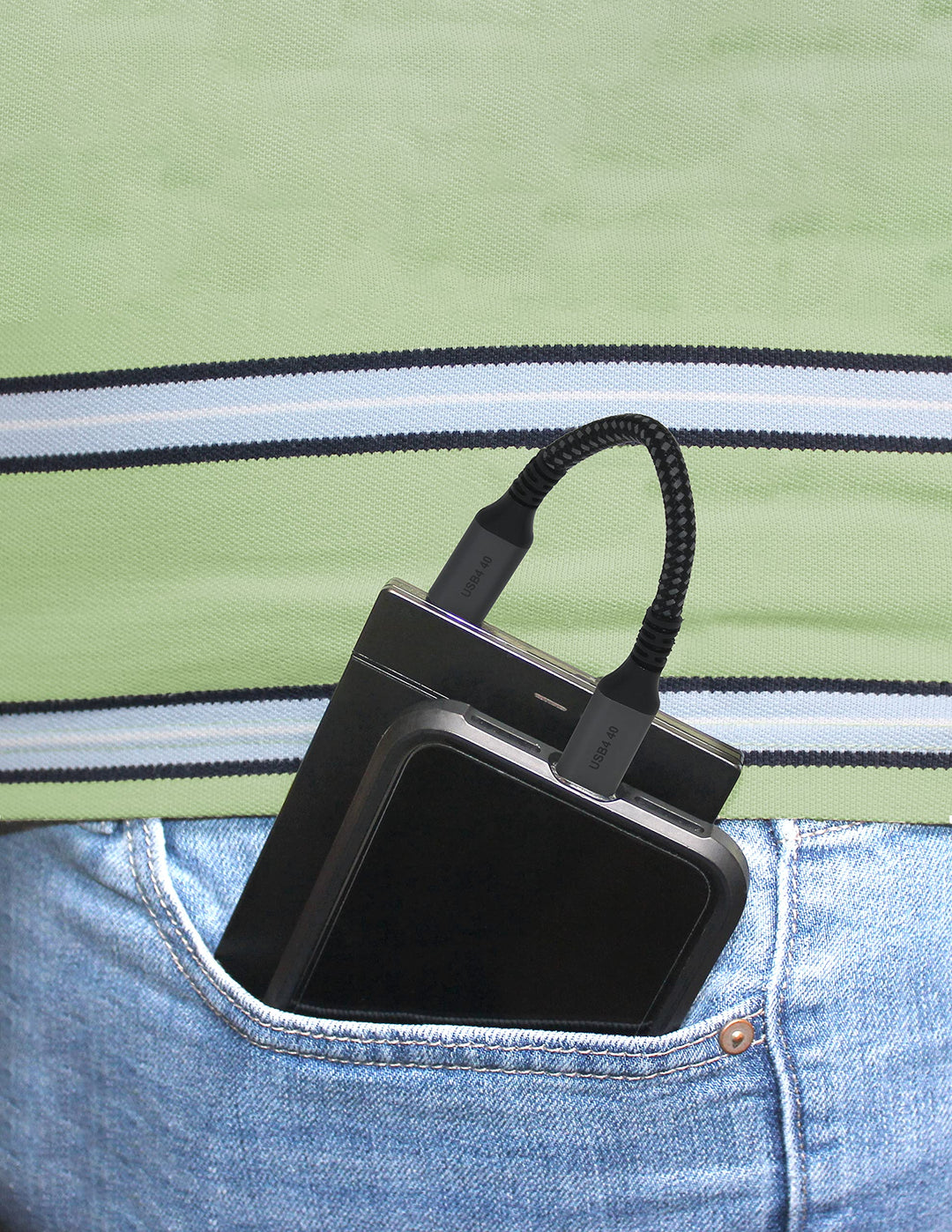 6-Inch Extra Short USB4 Cable - 40Gbps Supports 100W (20V, 5A) Charging - Compatible with Thunderbolt 3 and USB-C (2-Pack)