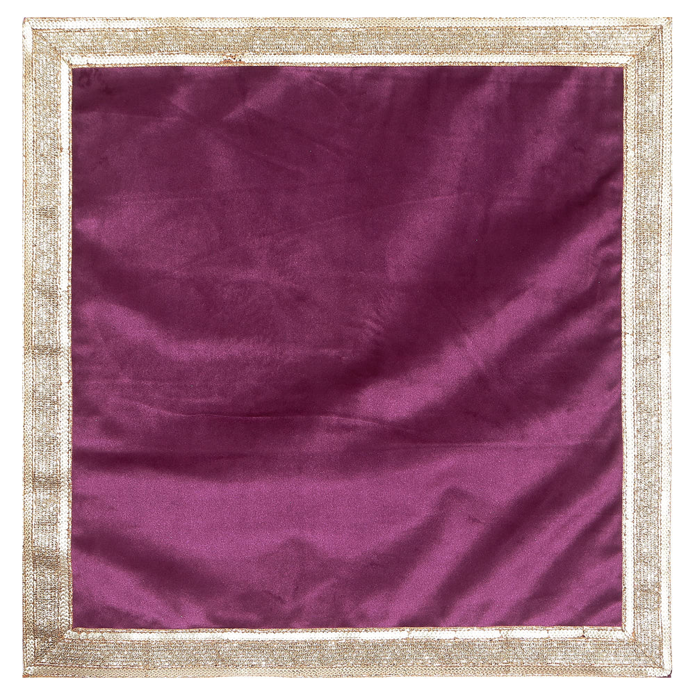Purple Wine Velvet Cloth with Golden Shinny Border, Aasan, Alter, Altar, Tarot Table Cloth Holy Square Tablecloth