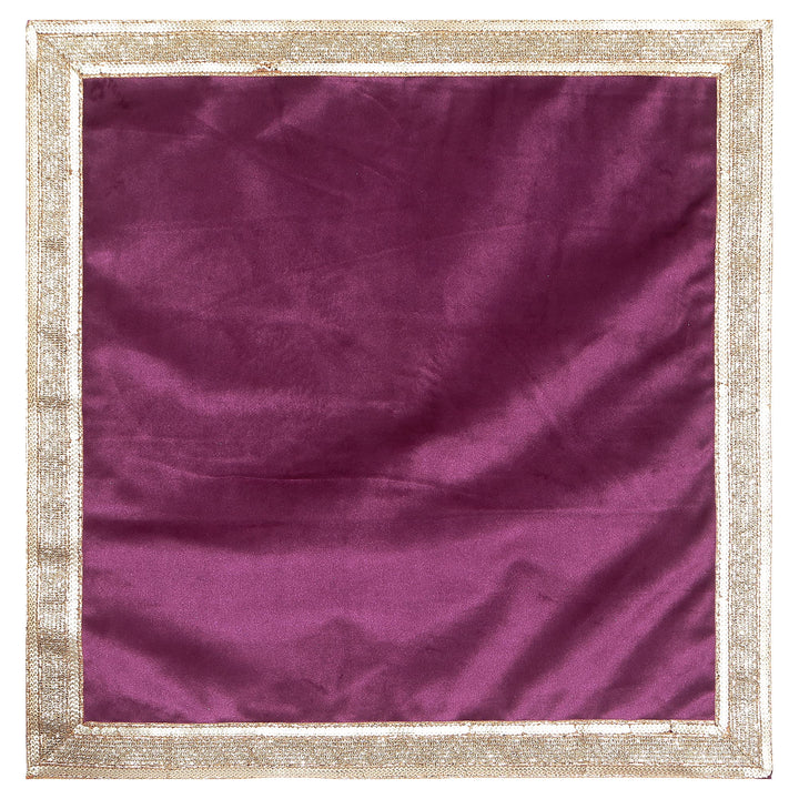 Purple Wine Velvet Cloth with Golden Shinny Border, Aasan, Alter, Altar, Tarot Table Cloth Holy Square Tablecloth