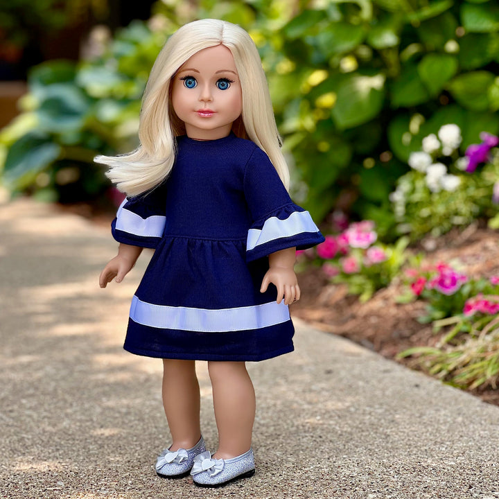 Navy Blue - 18 inch Doll Dress (Doll Not Included) (Sho