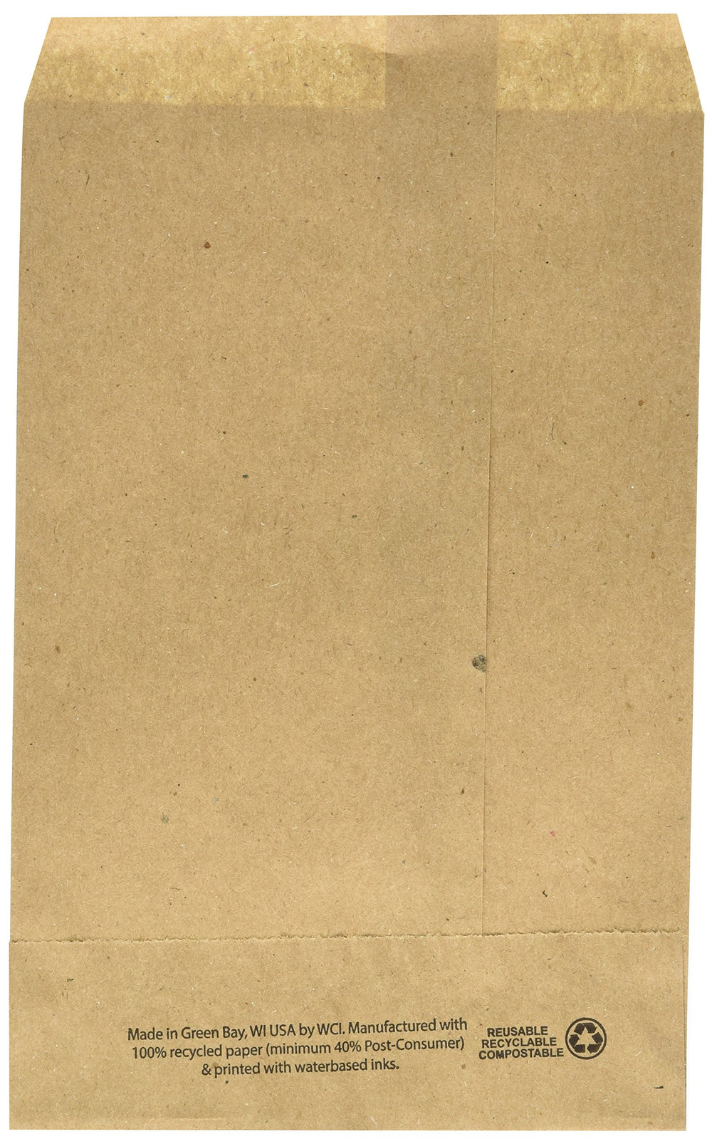 100 Natural Kraft Merchandise Bags, 5x7-1/2, No Gusset