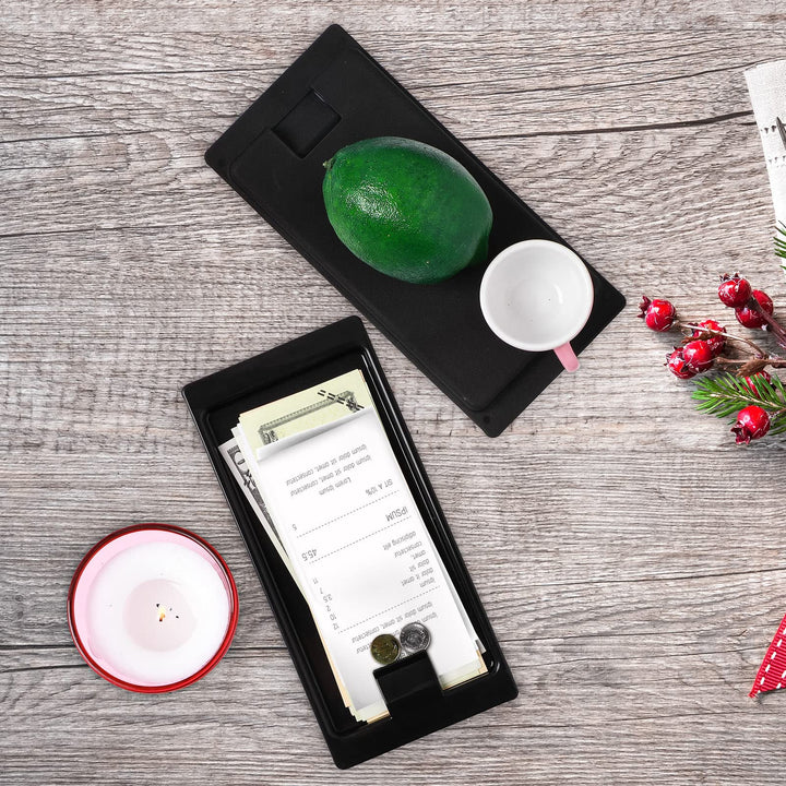 Black Check Holders, Check Presenters for Restaurants, Check Presenter Trays Guest, Check Tip Trays Waitress, Check Holders Guest, Check Bill Holder Guest for Restaurants, Bars, Hotels(16 Pieces)