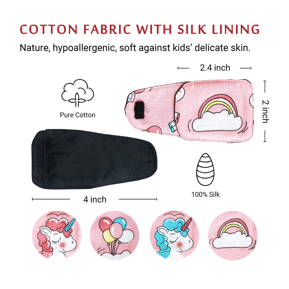 Astropic Cotton & Silk Eye Patch for Kids Glasses (