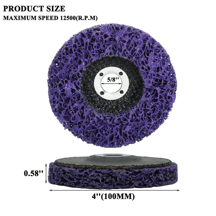 Rust Remover Wheel Remove Paint and Oxidation Poly Strip Wheel Disc Abrasive Angle Grinding Wheel (5Pack - 4 x 60#)