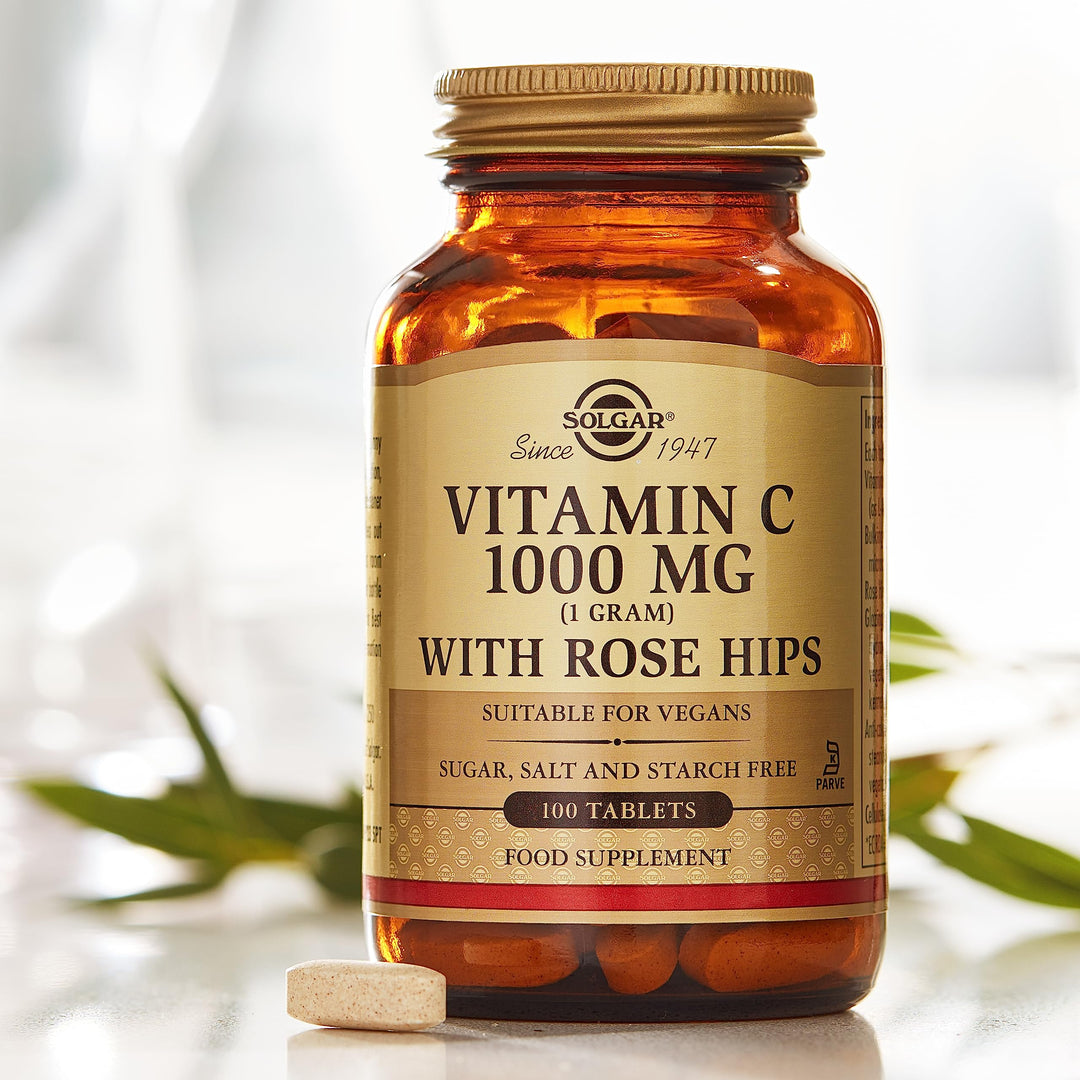Solgar Vitamin C 1000 mg with Rose Hips - 100 Tablets -