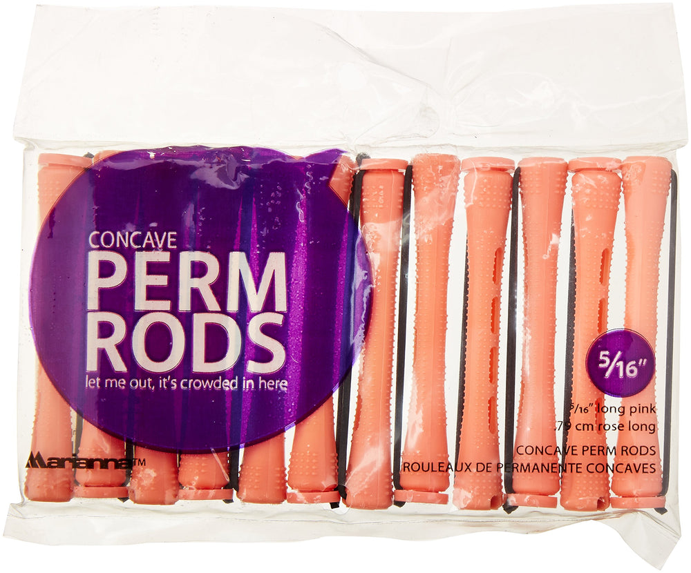 Long Pink Perm Rods, 12 Count