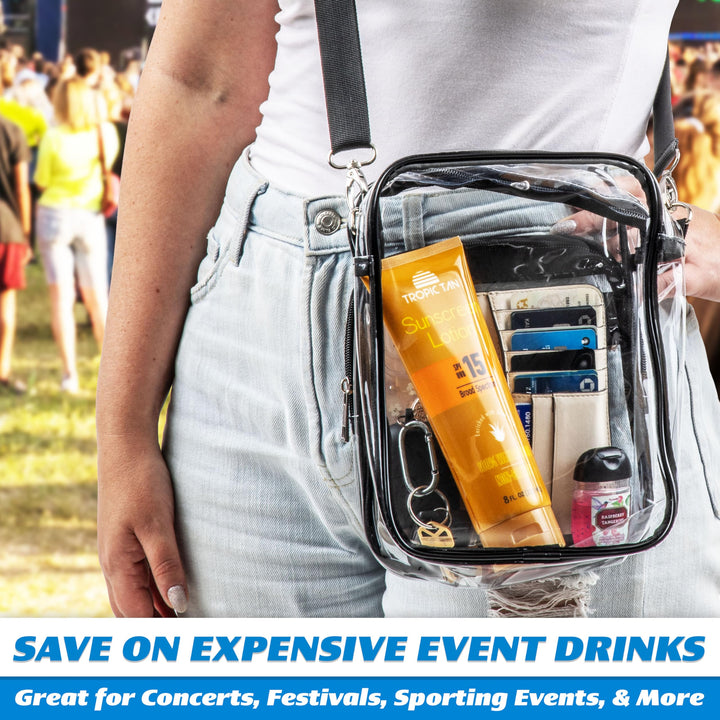 Sunscreen Flask 2 Pack (16 oz Total) - Hidden Alcohol Travel Flasks - 2 Secret Liquor Containers for Beaches, Cruises, and Sports Events