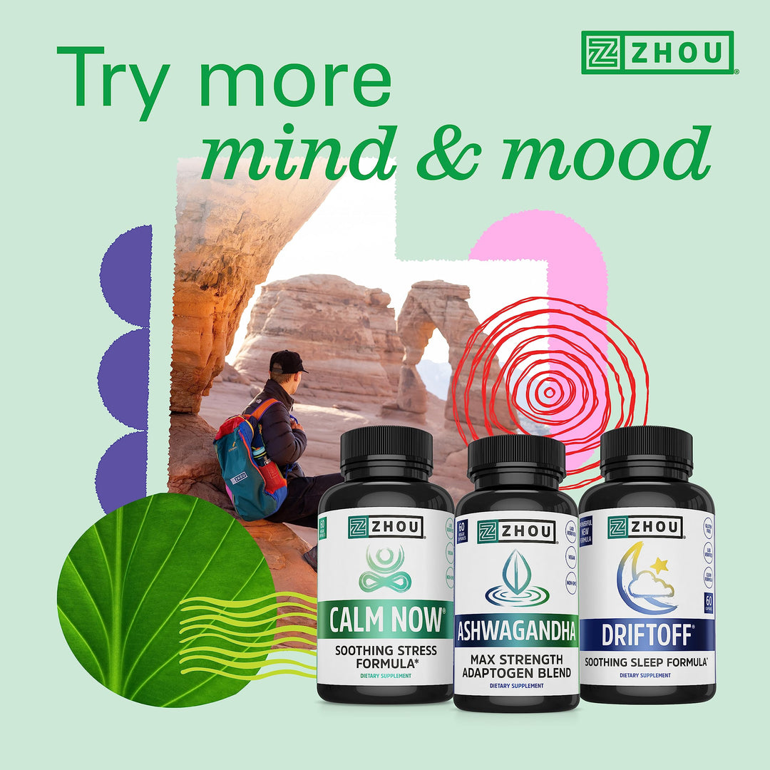 Zhou Neuro-Peak - Brain Supplements for Memory and Focus, Nootropic for Men &amp; Women, Brain Support Pill for Adults, Brain Vitamins - 30 Veggie Capsules (Pack of 1)