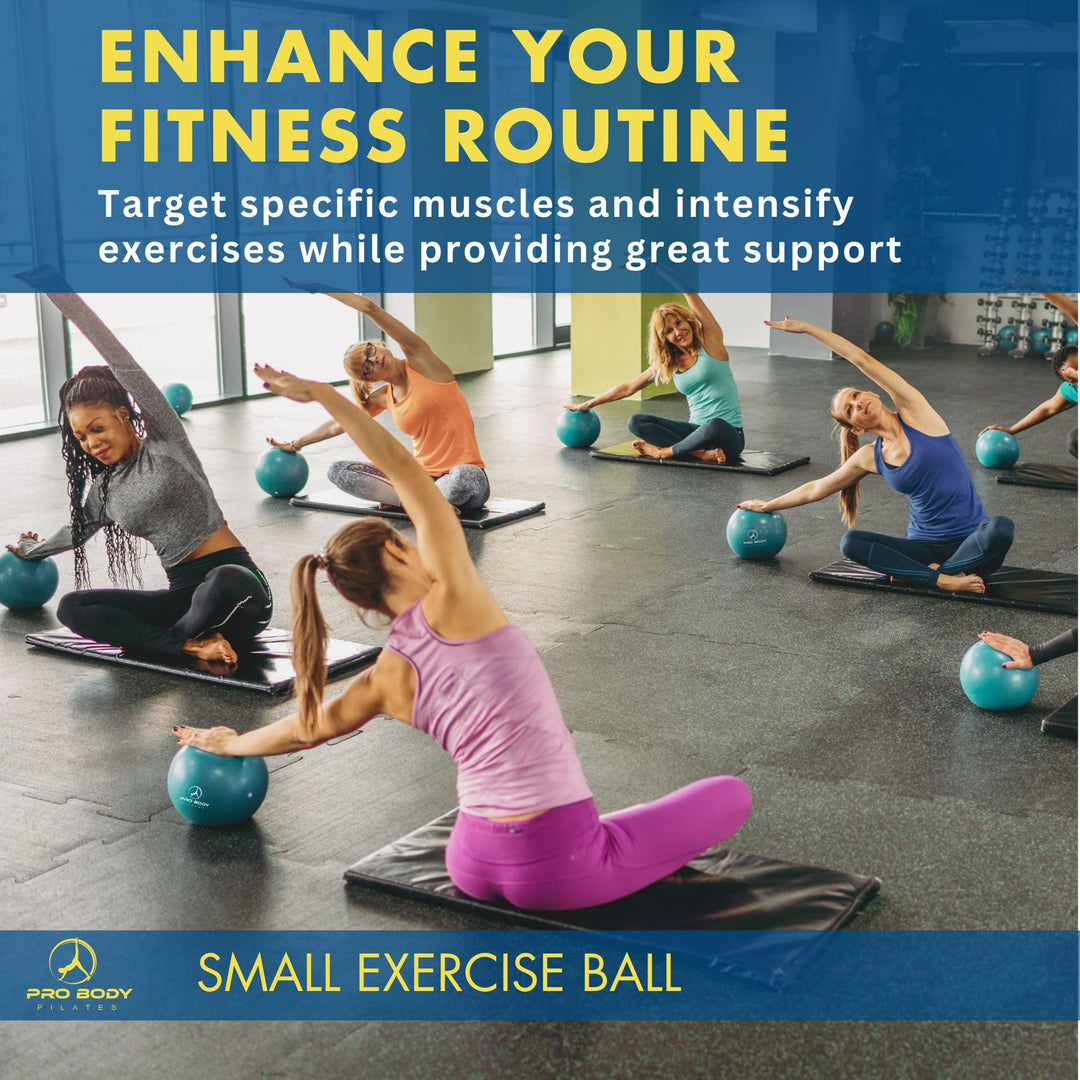 Ball Small Exercise Ball, 9 Inch Barre Ball, Mini Soft Yoga Ball, Workout Ball for Stability, Barre, Ab, Core, Physio and Physical Therapy Ball at Home Gym &amp; Office (Blue)