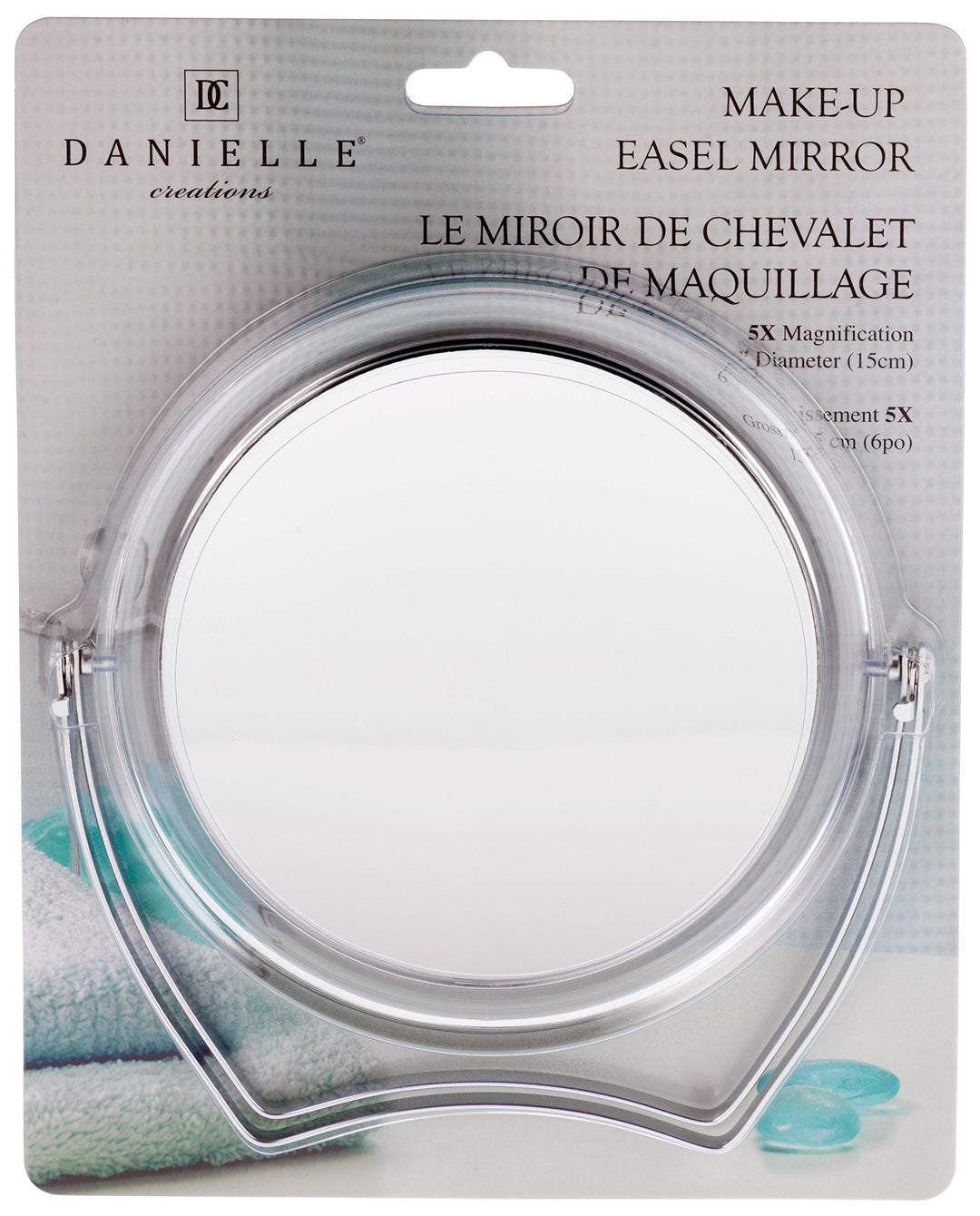 Creations Chrome Easel Mirror, 5X Magnification