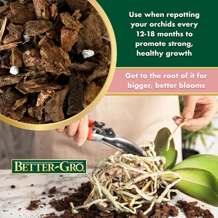 Special Orchid Mix - Premium Grade Orchid Bark Potting Mix for Potting, Repotting, Enhanced Drainage, Air Flow &amp; Root Ventilation, Ideal for Phalaenopsis, Cattleyas, Dendrobiums - 4 Quarts