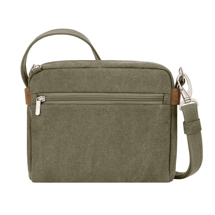 Travelon Anti-Theft Heritage Small Crossbody Bag, Sage 9.75 x 7.75 x 2.5