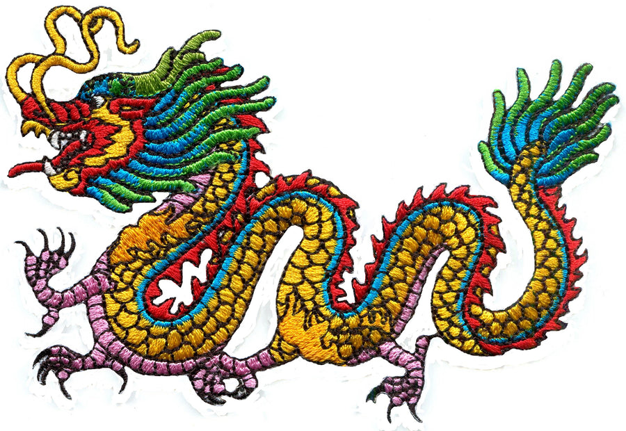 Chinese Dragon kung fu Yakuza Tattoo Embroidered Applique Iron-on Patch S-1210