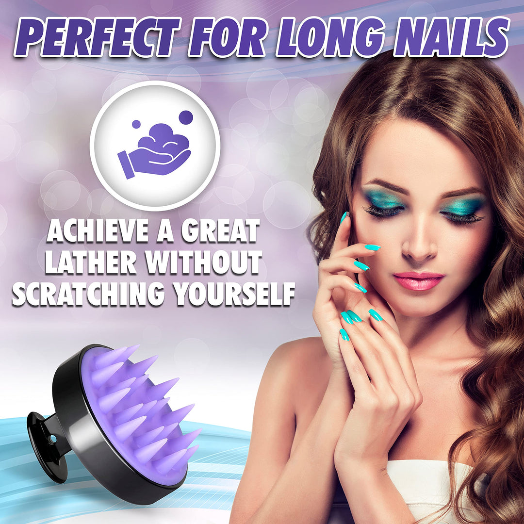 Bellisso Scalp Massager and Wet Shampoo Brush - Soft Silicone Hair Scrubber for Women and Men - Exfoliator Scrub and Dandruff Brush for the Shower