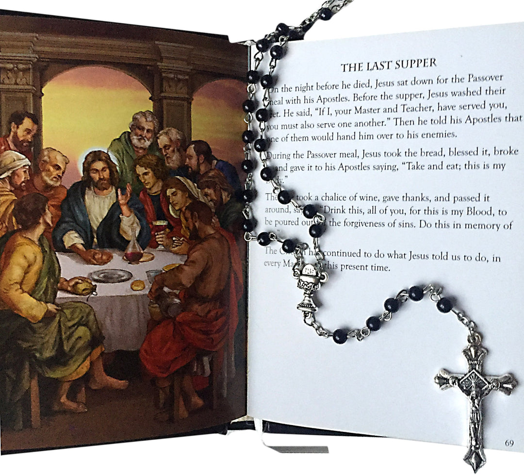 Boys Blessed Sacrament Deluxe First Communion Gift Box Set with Candle