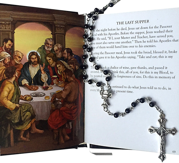 Boys Blessed Sacrament Deluxe First Communion Gift Box Set with Candle