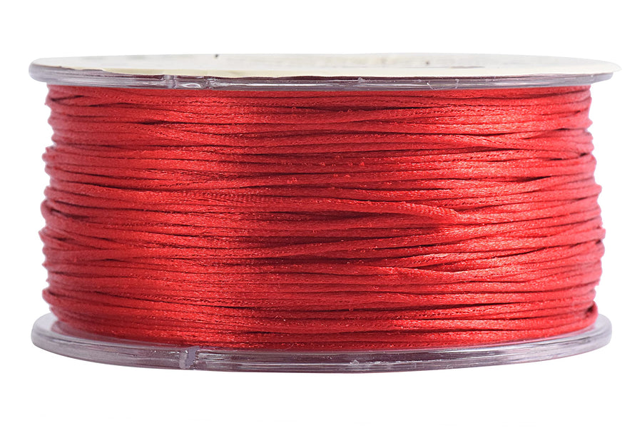 KONMAY Nylon Satin Silk Trim Cord, 50 Yards 0.8mm Ratta