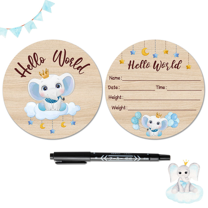 R HORSE Baby Birth Announcement Sign with Marker Pen Do