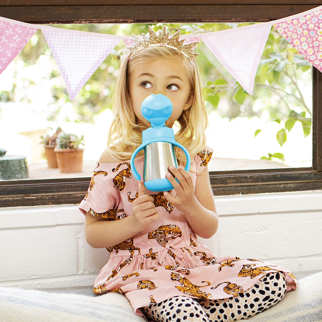 Munchkin Cool Cat Sippy Cup for Toddlers, Stainless Ste