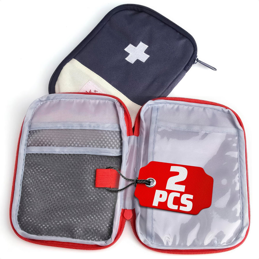 BURIUS Fabric Mini First Aid Kit Travel Pouch Medicine 