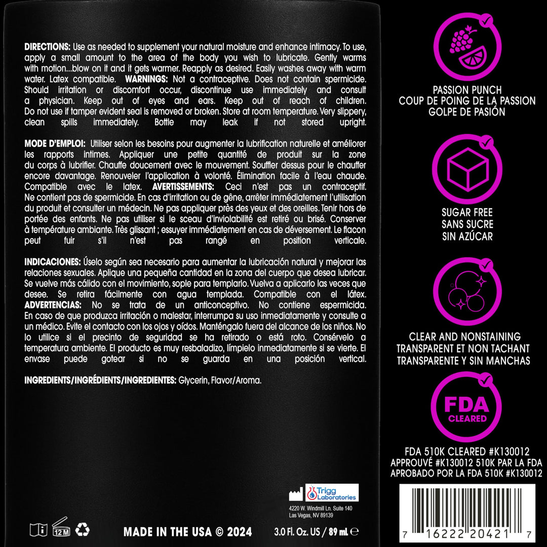 Fun Flavors 4-in-1 Lubricant Passion Fruit Pizzazz 4.1oz Fun Flavors 4-in-1 Passion Fruit Pizzazz 4.1oz Lubricant International