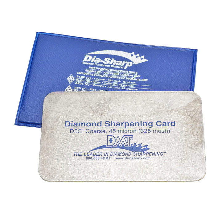 Diamond Machining Technology (DMT) Dia-Sharp Diamond Sharpening Stone Credit Card, Extra Fine, Fine &amp; Coarse, 3 Pack