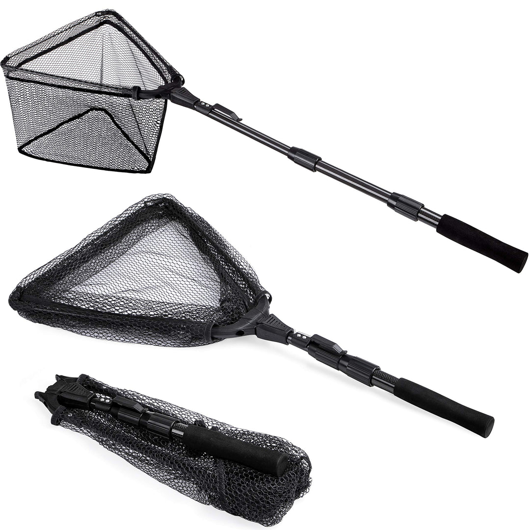 PLUSINNO Fishing Net Fish Landing Net, Foldable Collaps