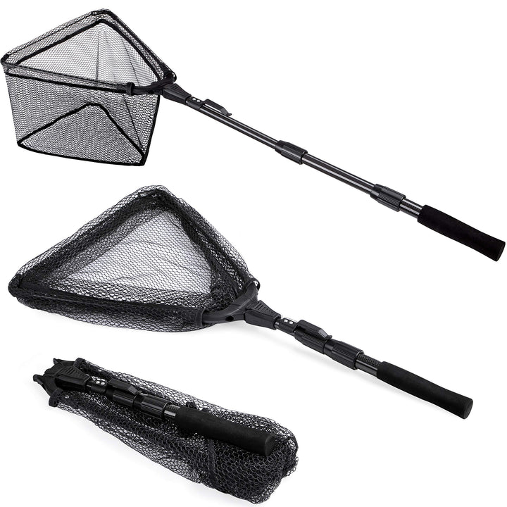 PLUSINNO Fishing Net Fish Landing Net, Foldable Collaps