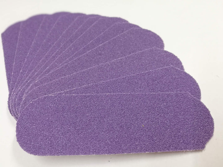 60 GRIT STAINLESS STEEL PEDICURE FILE REFILL PADS, 60 COUNT (60 GRIT PURPLE)
