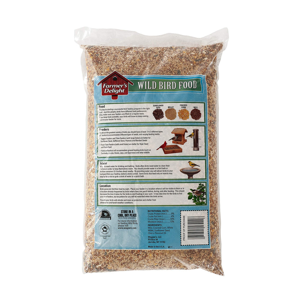 Wagner&#39;s 53002 Farmer&#39;s Delight Wild Bird Food with Cherry Flavor, 10-Pound Bag