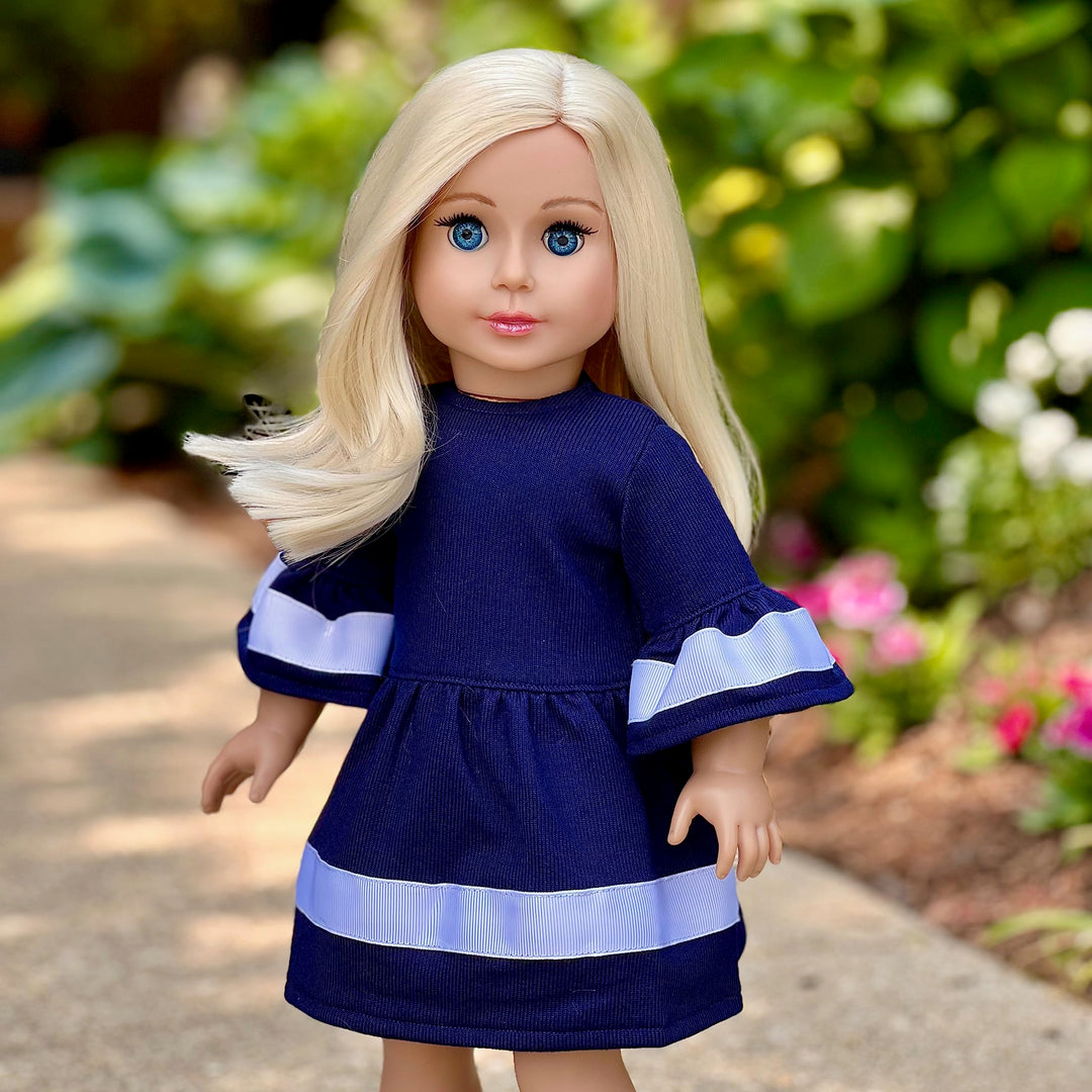 Navy Blue - 18 inch Doll Dress (Doll Not Included) (Sho