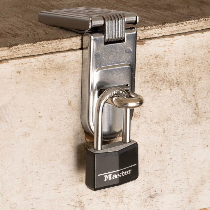 Black Covered Aluminum Lock, Gym Locker Lock with Key, Outdoor Padlock with Long Shackle for Gates, Fences, Toolboxes, and More,141DLF