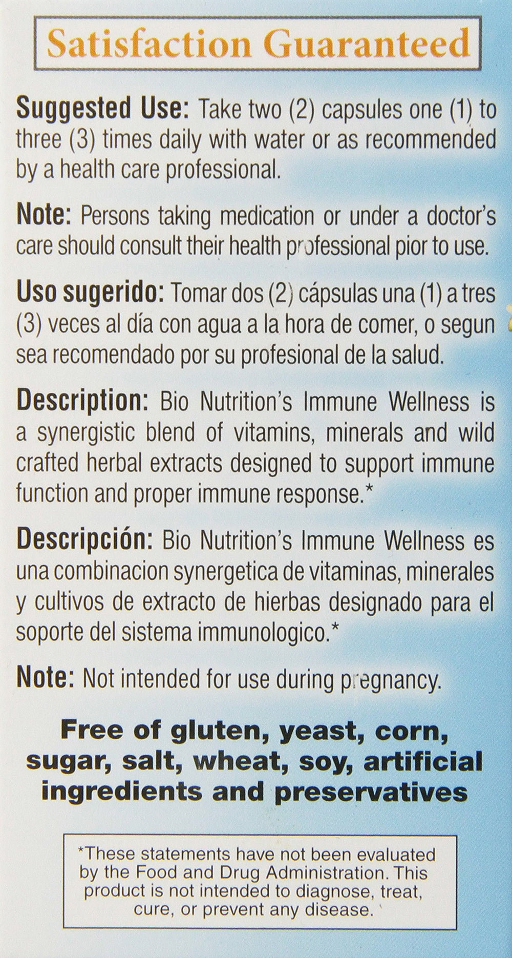Bio Nutrition Immune Wellness Olive and Oregano Vegi-Ca