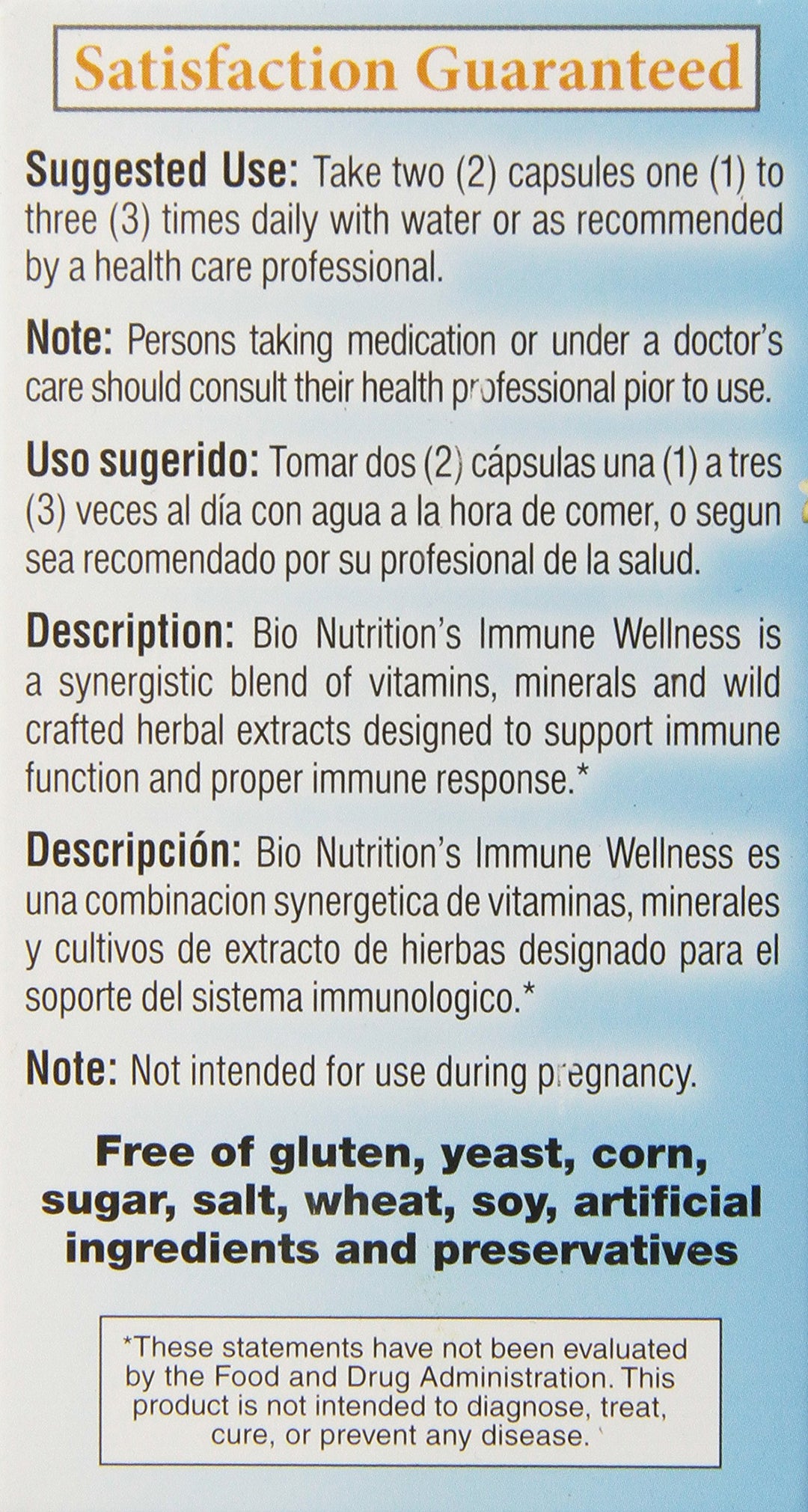 Bio Nutrition Immune Wellness Olive and Oregano Vegi-Ca