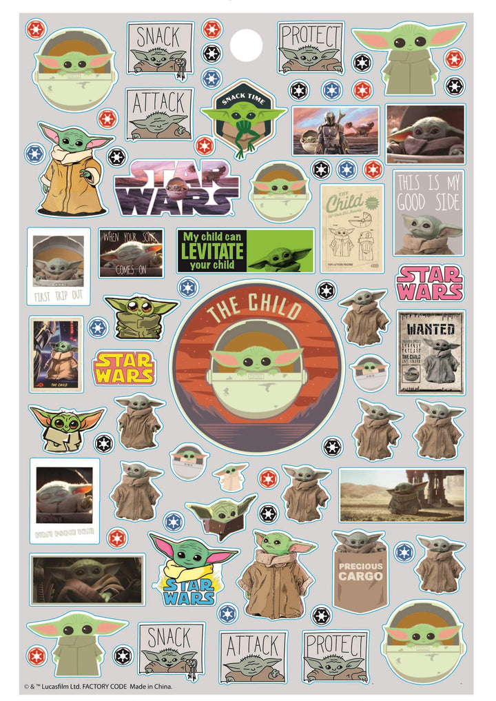 Baby Yoda Star Wars The Mandalorian Sticker Book Pack - Over 300 Stickers