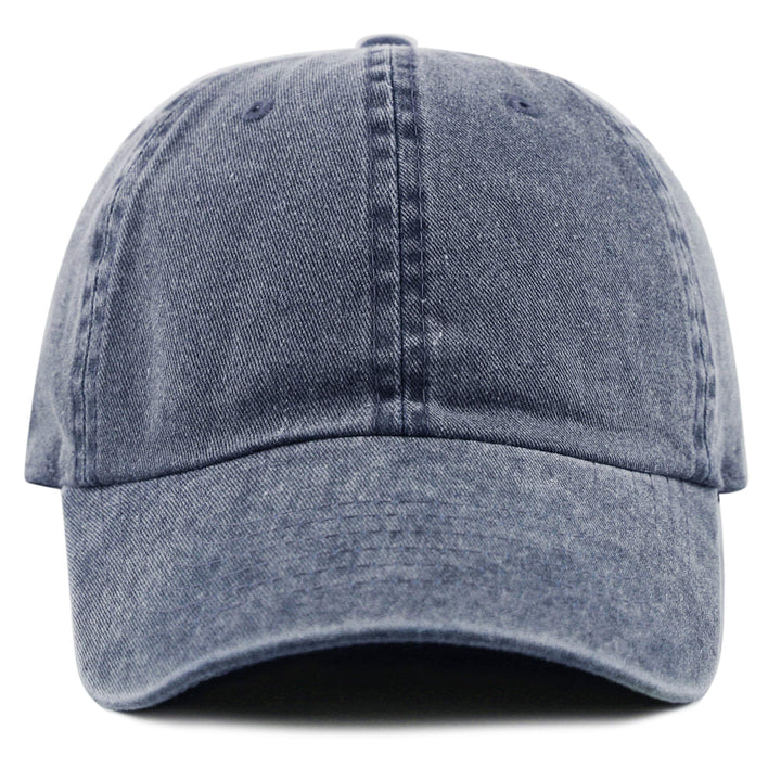 100% Cotton Pigment Dyed Low Profile Dad Hat Six Panel Cap (1. Black)