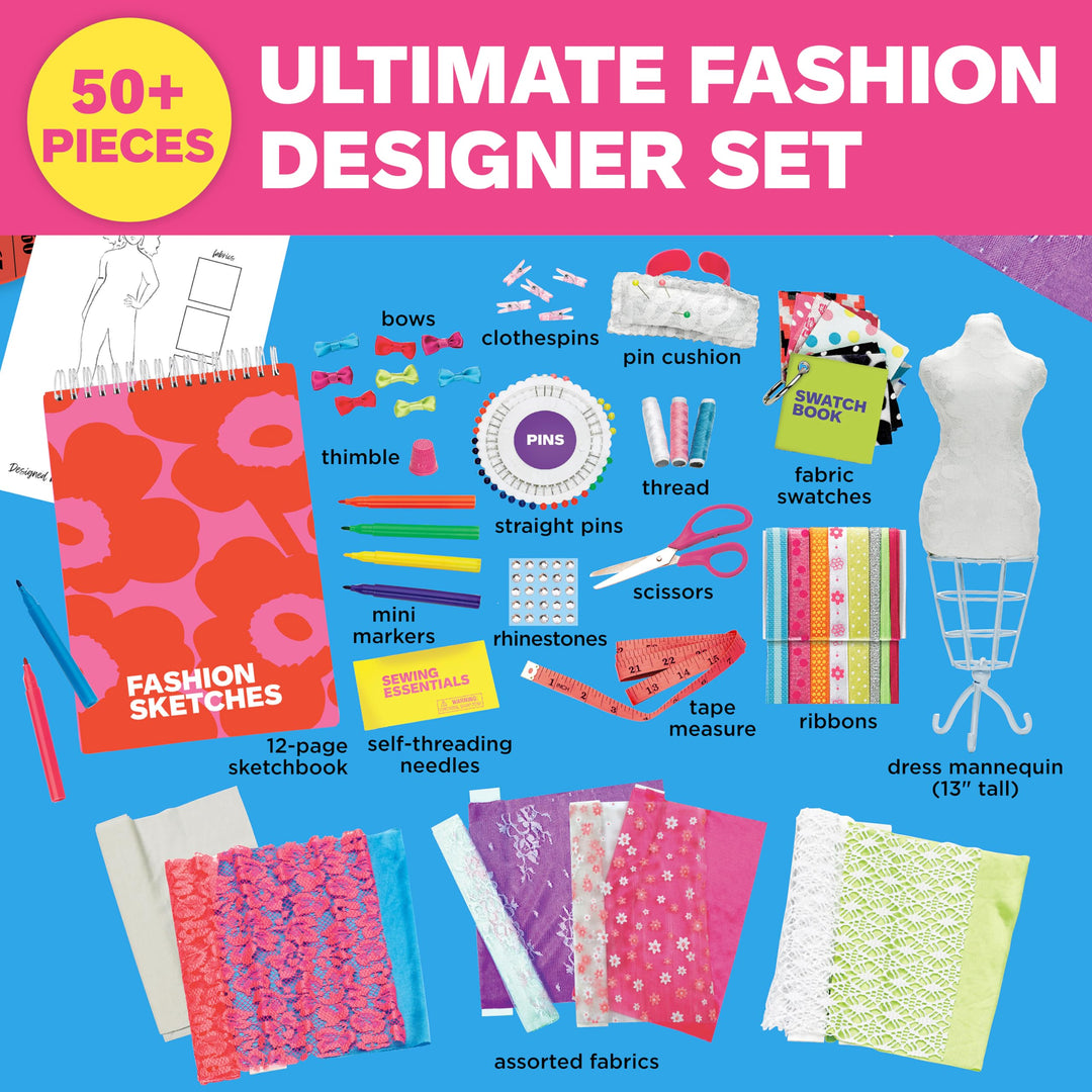 Designed by You Fashion Studio: DIY Fashion Designer Kit for Girls, Craft Kit for Teens, Gifts for Girls Ages 9-12+