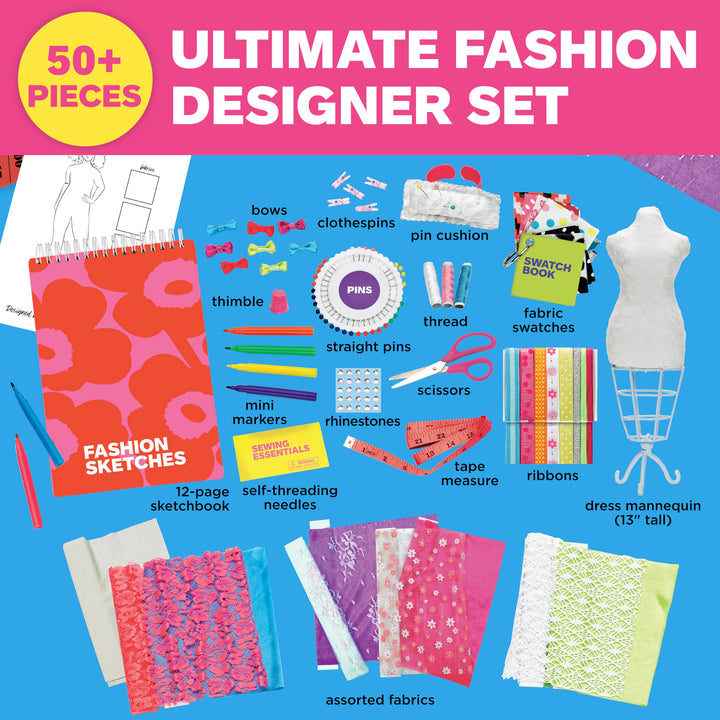 Designed by You Fashion Studio: DIY Fashion Designer Kit for Girls, Craft Kit for Teens, Gifts for Girls Ages 9-12+