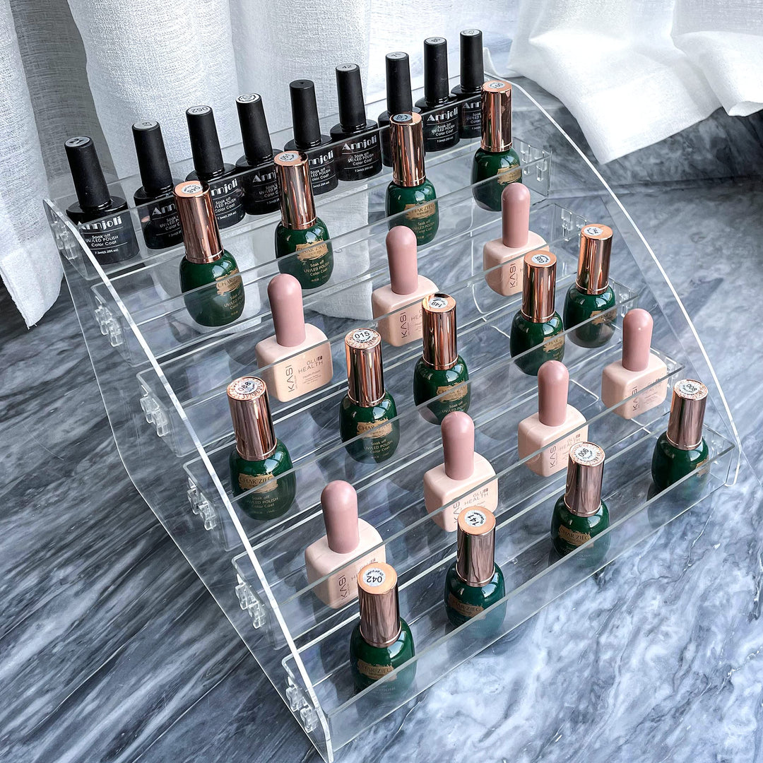 Sunglasses Organizer Clear Eyeglasses Display Case Sticker Display Tray For Glasses Tabletop Holder Stand (6 layer)