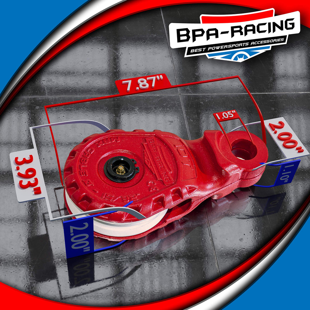 10-Ton Snatch Block | Pulley Block with Easy Grip Handle | Works with 3/4 D-Rings &amp; Synthetic Rope up to 15/32” | Heavy Duty Winch Accessories | Offroad Recovery Emergency Kit
