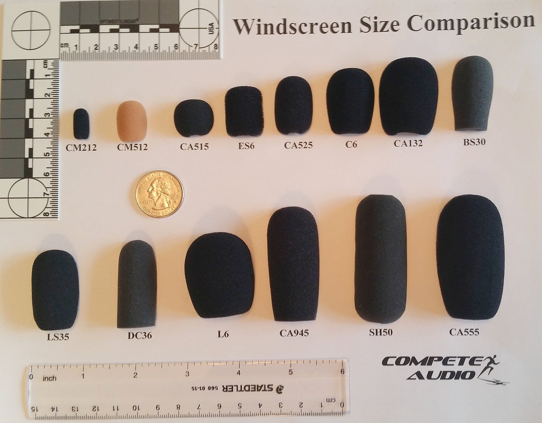 LS35 Replacement Microphone Covers - for Lightspeed Aviation Pilot Headset - Foam Windscreen - 2 Pack