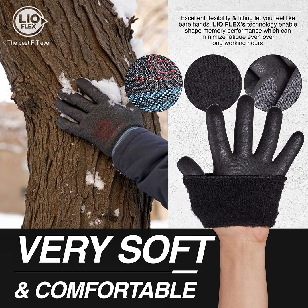 Extreme Cold Winter Gloves Men &amp; Women - Work Gloves with NBR Foam Coated, Cold Weather Heated Gloves, Breathable, Flexible, Durable Hand Warmers (S, 1 Pair)…