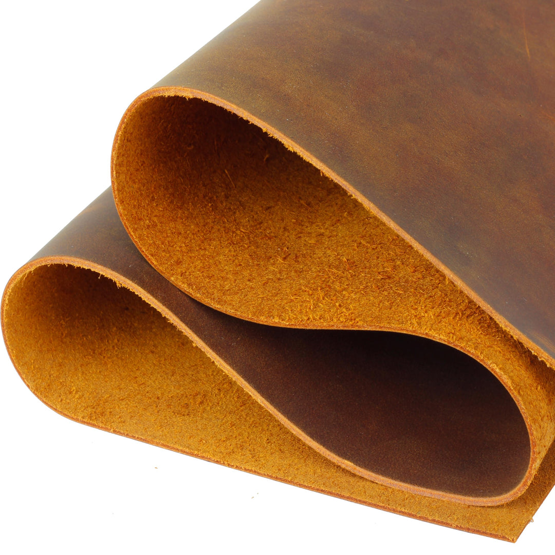 Toprank Genuine Leather Sheets for Crafts 6&#39;X12&#39;&#39; Precut Full Grain Leather Tooling Leather (1.6mm) Cowhide Leather Pieces Square, Camel