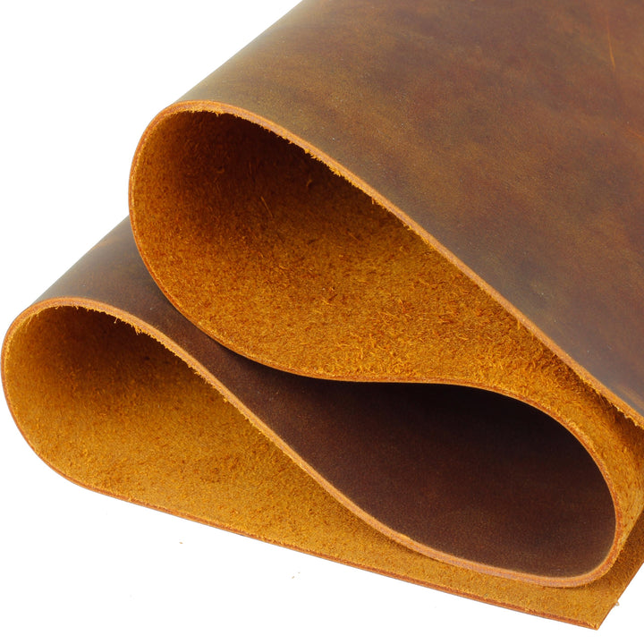 Toprank Genuine Leather Sheets for Crafts 6&#39;X12&#39;&#39; Precut Full Grain Leather Tooling Leather (1.6mm) Cowhide Leather Pieces Square, Camel
