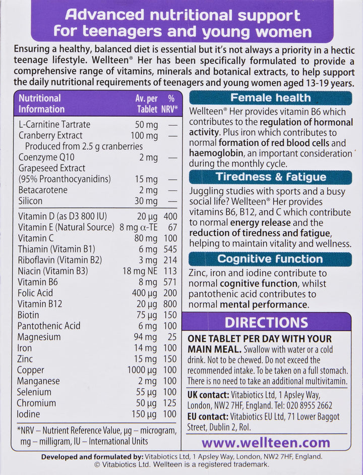 Vitabiotics Wellteen Her - Nutritional Support for Teen