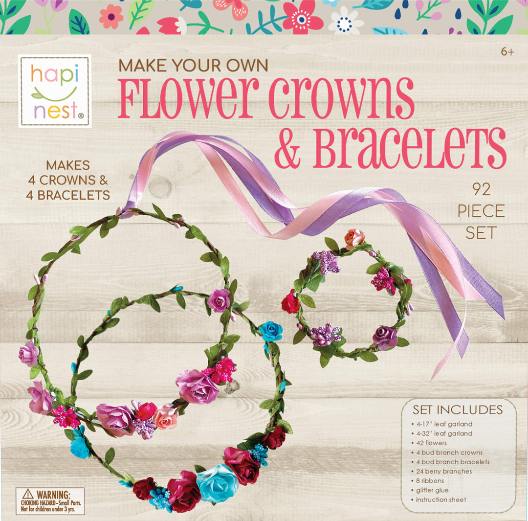Make Your Own Flower Crown Kit &amp; Bracelet Craft Kit, DIY Flower Crown Making Kit Headband Making Kit Perfect Birthday Gifts, Arts and Crafts for Girls &amp; Boys Ages 6 7 8 9 10 Years Old &amp; Up
